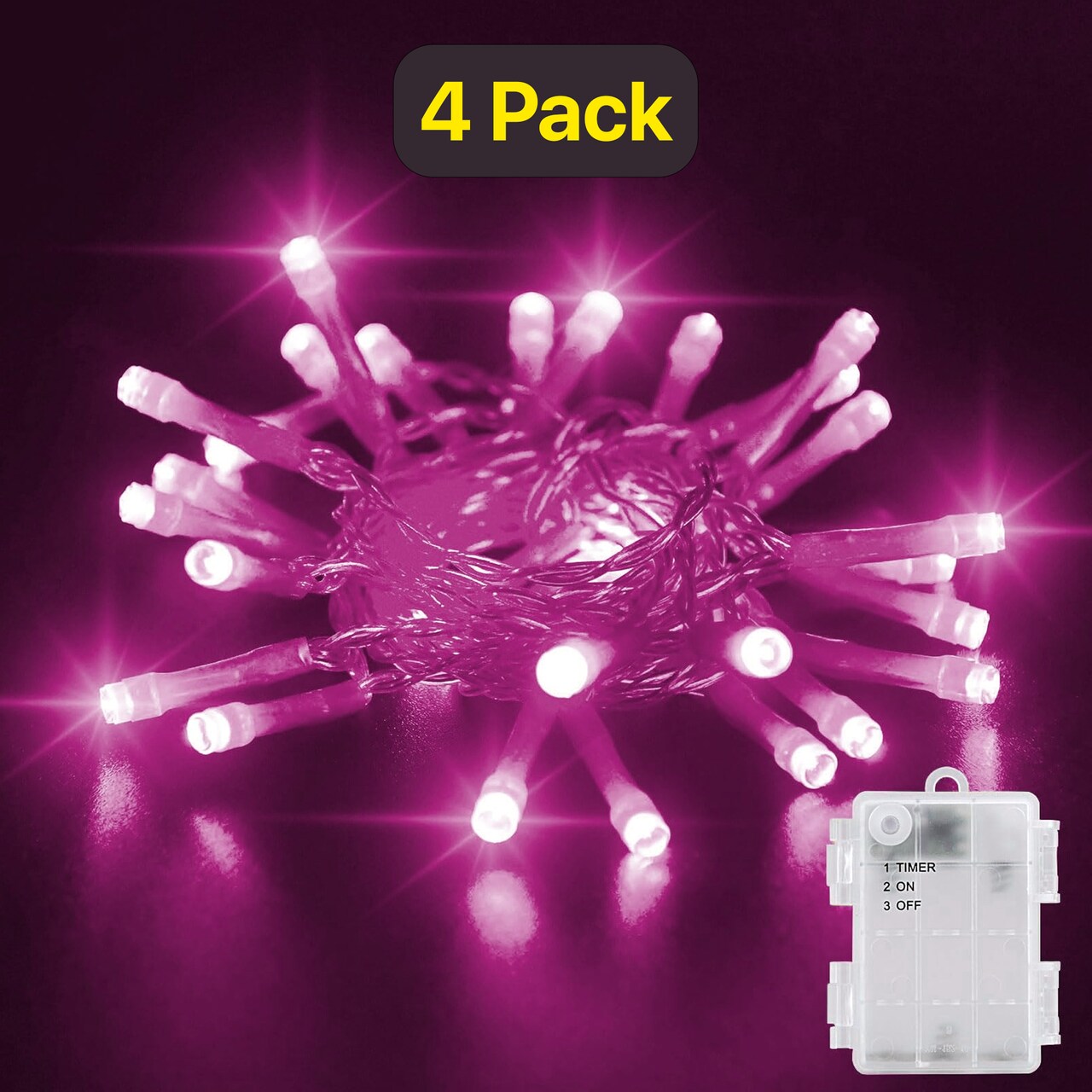 300 LED Curtain Fairy Lights — 12 Strand, Indoor/Outdoor, Multi-Mode